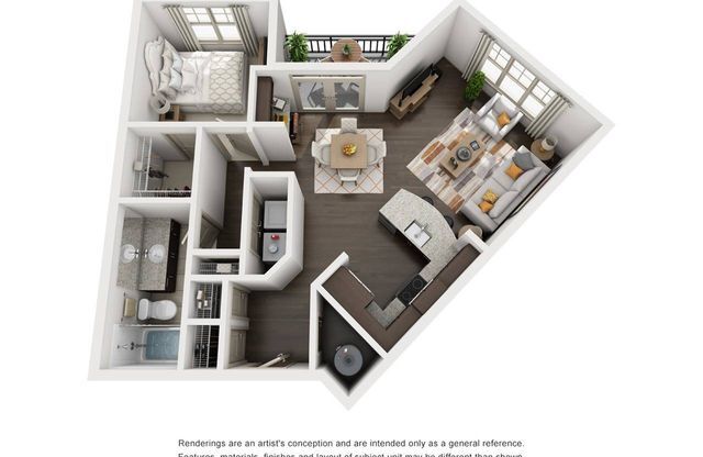 1 bed, 1 bath, 895 sqft, $1,686