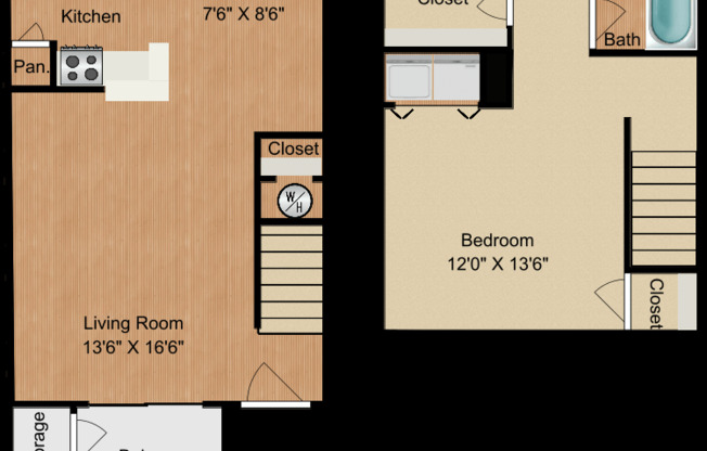 1 bed, 1 bath, 813 sqft, $899