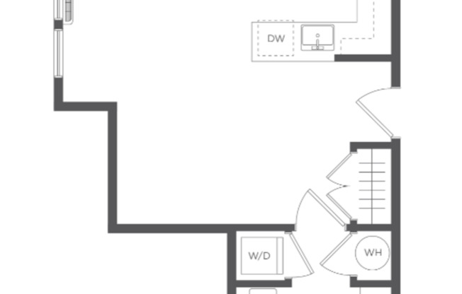 Studio, 1 bath, 527 sqft, $2,165