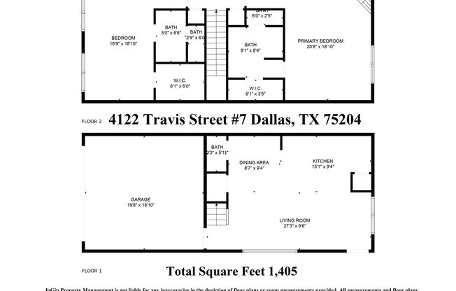 2 beds, 2.5 baths, $3,400, Unit # 7