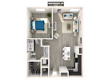 1 bed, 1 bath, 804 sqft, $1,855