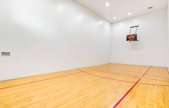 Indoor racquetball and basketball court for residents of Edmond, OK apartments for rent