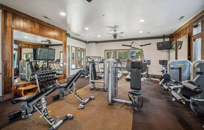 fitness center at Berkshire Aspen Grove apartments