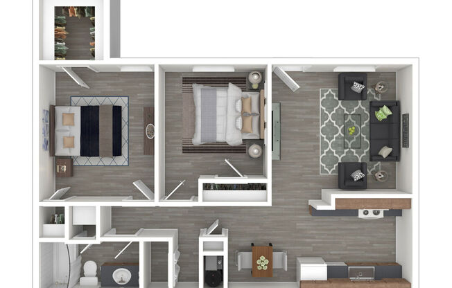 2 beds, 1 bath, 950 sqft, $1,318