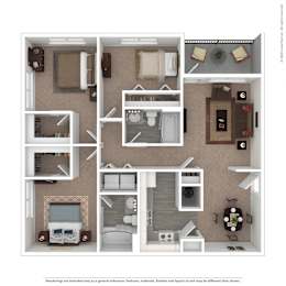 3 beds, 2 baths, 1,274 sqft, $1,426