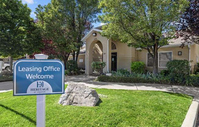 Heritage at Draper Apartments in Draper, Utah Leasing Office Sign and Exterior