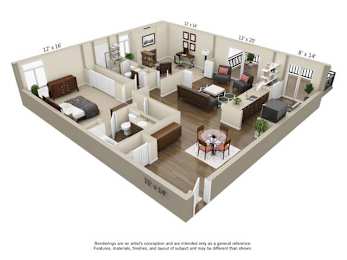 2 beds, 2 baths, 1,165 sqft, $1,848