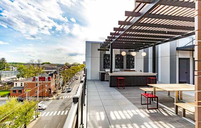 Rooftop Patio at Center Square Lofts West, Pennsylvania, 18101