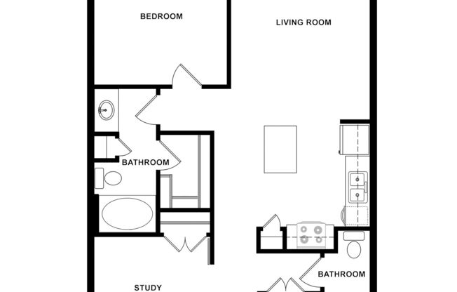 1 bed, 1.5 baths, 921 sqft, $1,550