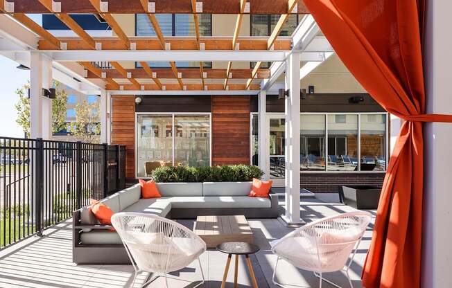 Outdoor Lounge Area With Pergola