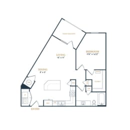 1 bed, 1 bath, 818 sqft, $1,855