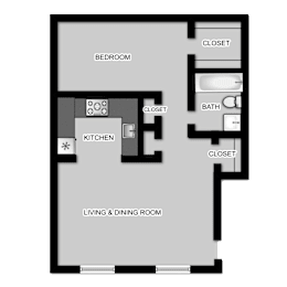1 bed, 1 bath, 750 sqft, $1,225