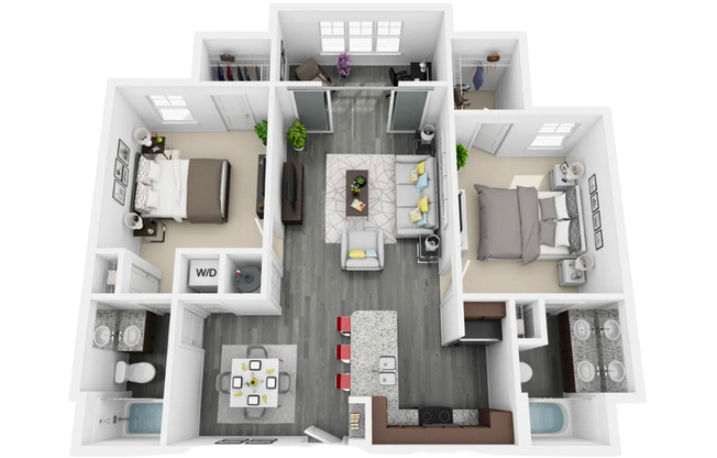 2 beds, 2 baths, 1,099 sqft, $1,595