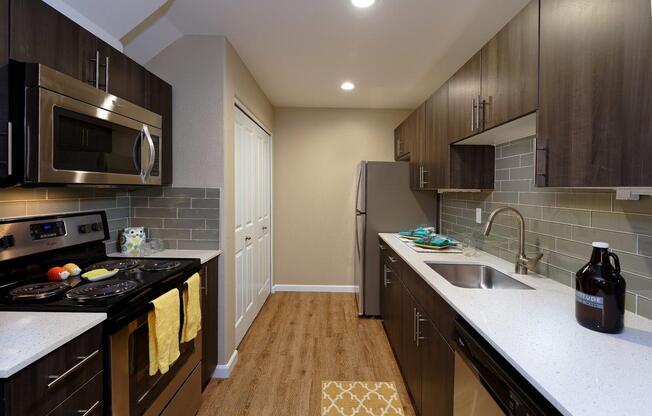 Latitude Apartments and Townhomes Model Kitchen