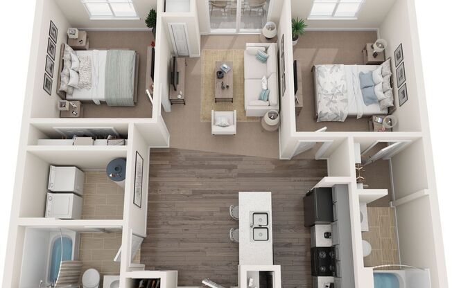 2 beds, 2 baths, 921 sqft, $1,165, Unit 323