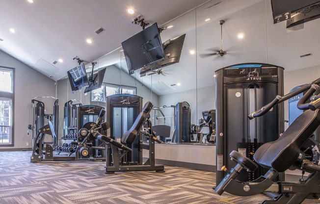 Cardio Machines In Gym at Mallard Bay Apartments, Crown Point, IN
