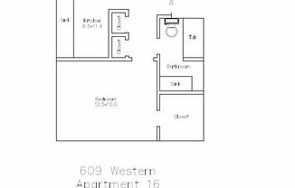 1 bed, 1 bath, 550 sqft, $675, Unit FW-12