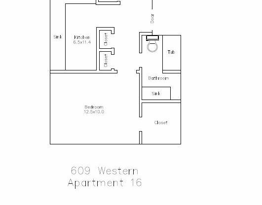 1 bed, 1 bath, 550 sqft, $675, Unit FW-11