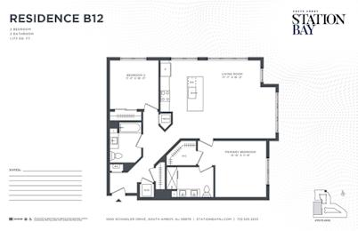 2 beds, 2 baths, $3,205