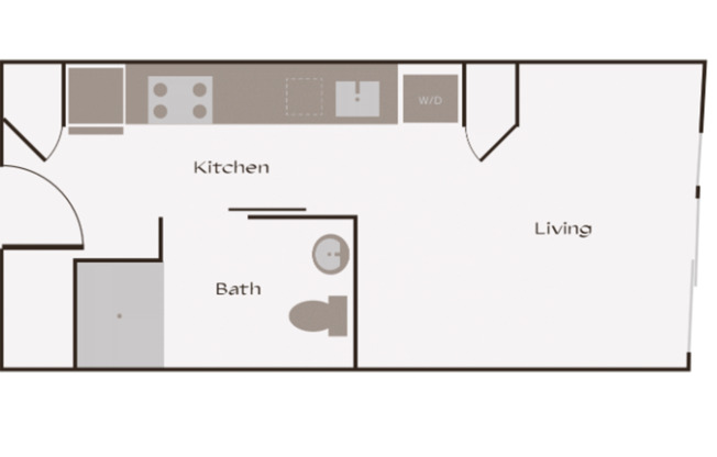 Studio, 1 bath, 327 sqft, $1,623, Unit 517
