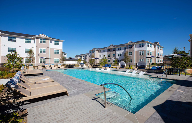 swimming pool at 55 Fifty at Northwest Crossing, Houston