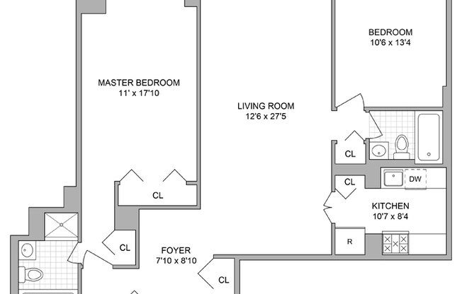 2 beds, 2 baths, 1,030 sqft, $9,495, Unit 24B