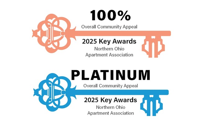 Platinum/100% Club Overall Community Appeal Recipient - Northern Ohio Apartment Association's 2025 Key Awards