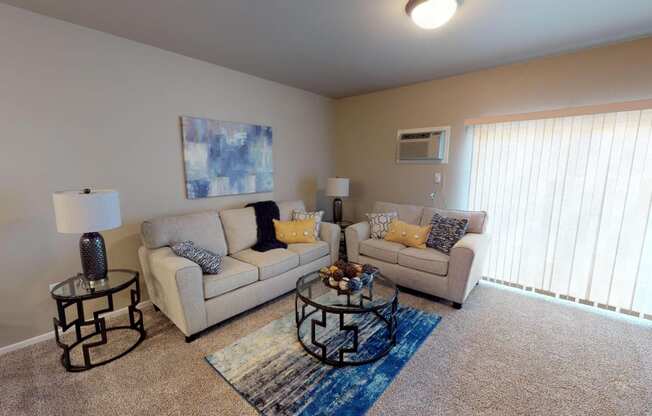 Modern Living Room at Cascades of Mandan, Mandan, North Dakota