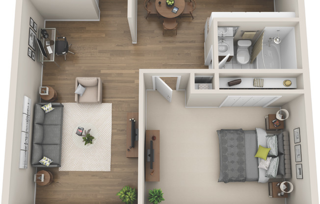 1 bed, 1 bath, 850 sqft, $1,525, Unit A6-207