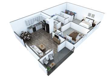 2 beds, 2 baths, 985 sqft, $1,330