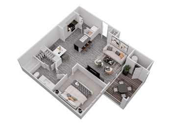 1 bed, 1 bath, 707 sqft, $1,219