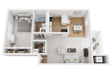 1 bed, 1 bath, 689 sqft, $1,485