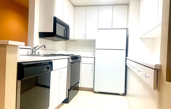 Quiet one Bedroom condo in Doorman Building. Great Location!