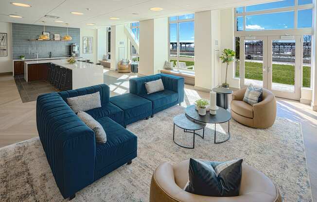 Resident lounge with coworking space