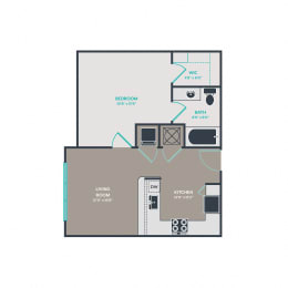 1 bed, 1 bath, 652 sqft, $1,618
