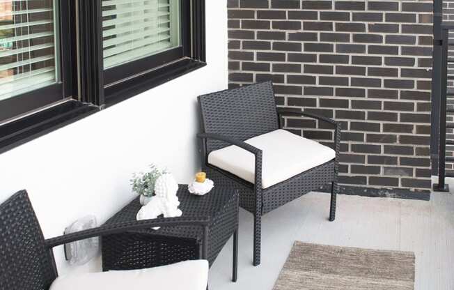 spacious balcony at Skylark, Savannah, GA