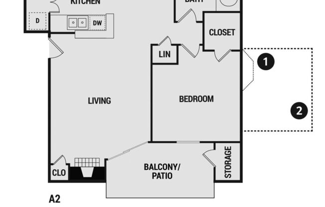 1 bed, 1 bath, 700 sqft, $828