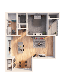 1 bed, 1 bath, 738 sqft, $1,503