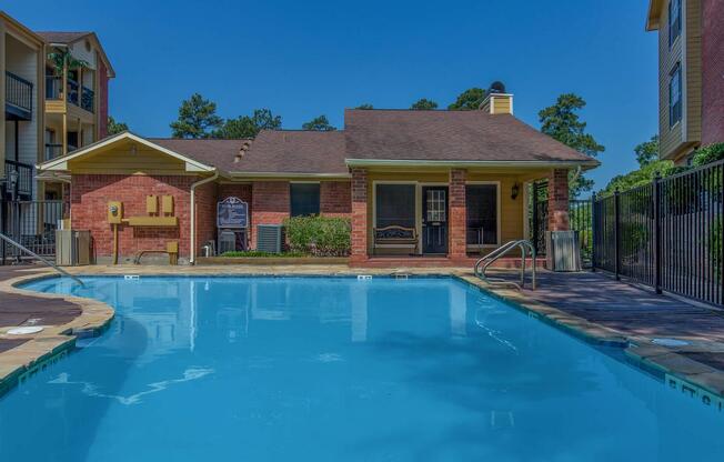 a small house in a pool