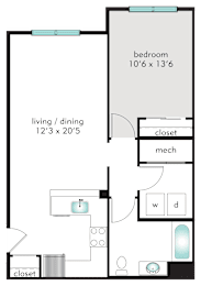 1 bed, 1 bath, 738 sqft, $2,388