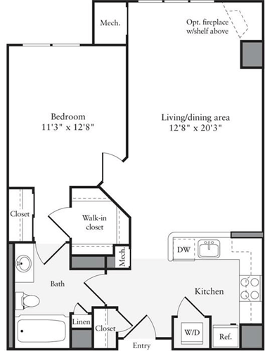 1 bed, 1 bath, 710 sqft, $2,541, Unit 0621