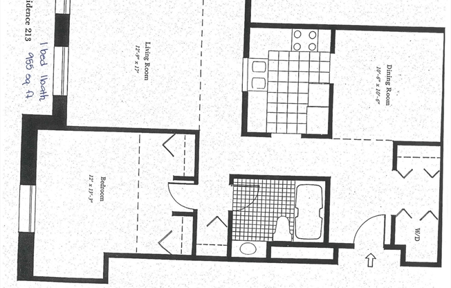 1 bed, 1 bath, 955 sqft, $2,700, Unit 213