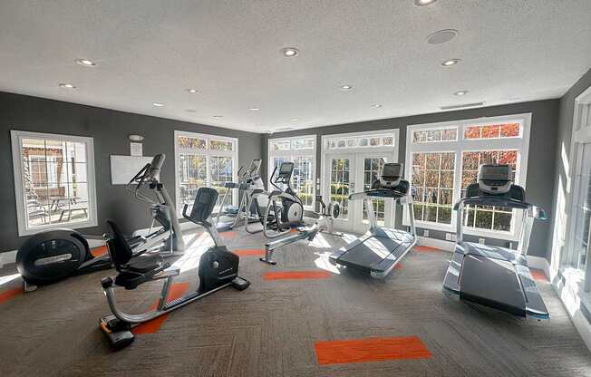 Fitness studio with cardio machines
