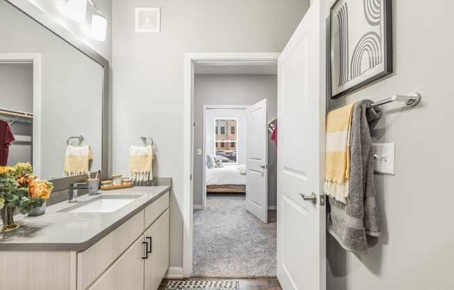 Bathroom area at Meeder Flats Apartment Homes, Pennsylvania