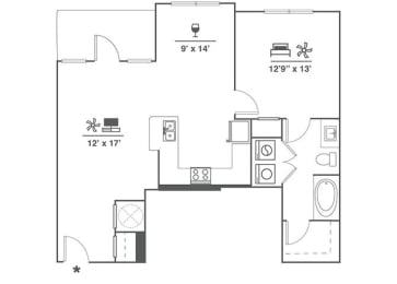 1 bed, 1 bath, 836 sqft, $1,425