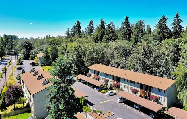 Arial Shot at Whispering Brook Apartments, Des Moines