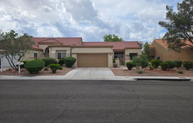 Fully Furnished single story 2 bed 2 bath 2 car incredible view of golf course!!! 55+ community