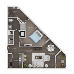 1 bed, 1 bath, 775 sqft, $1,540