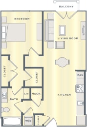 1 bed, 1 bath, 786 sqft, $1,944