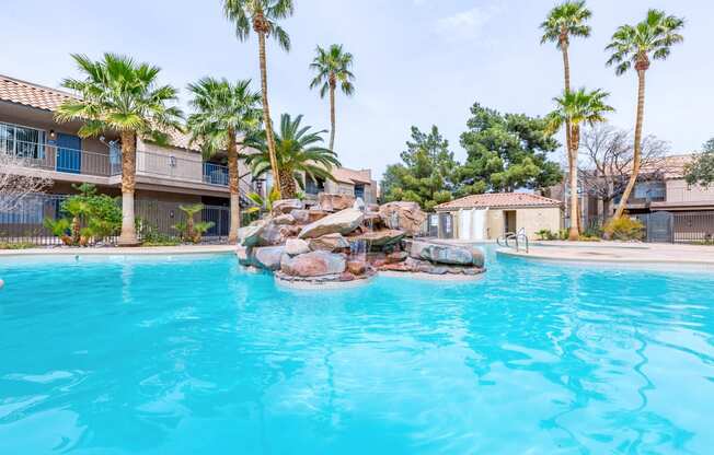 Sparkling Swimming Pool at Playa Vista Apartments, PSDM, Las Vegas, NV
